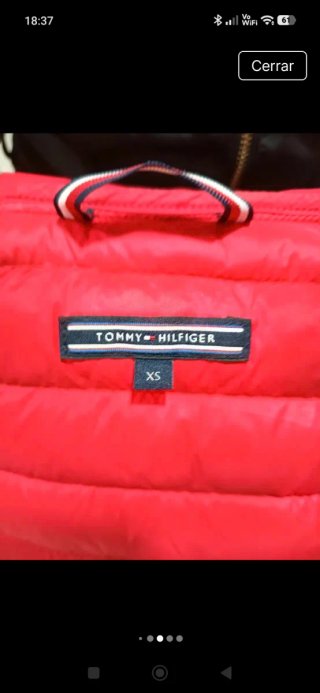Plumífero Tommy Hilfiger Rojo Talla XS