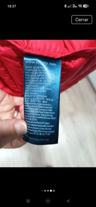 Plumífero Tommy Hilfiger Rojo Talla XS