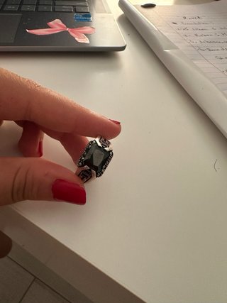 Anillo Hombre Negro y Plateado Nuevo  plata 925