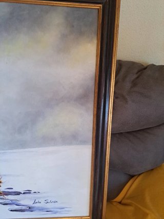 Cuadro Paisaje Invernal 132x92cm incluido el marco