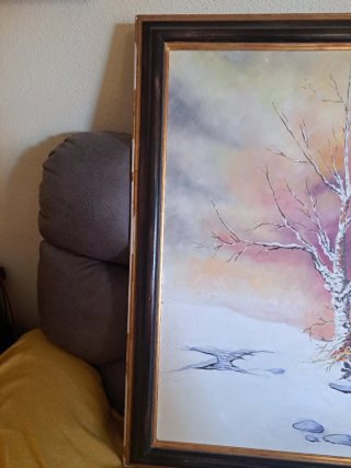 Cuadro Paisaje Invernal 132x92cm incluido el marco