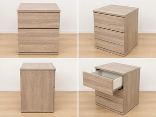 Mesita Noche Madera 3 Cajones Leroy Merlin