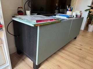 Mueble TV Ikea Besta negro/verde
