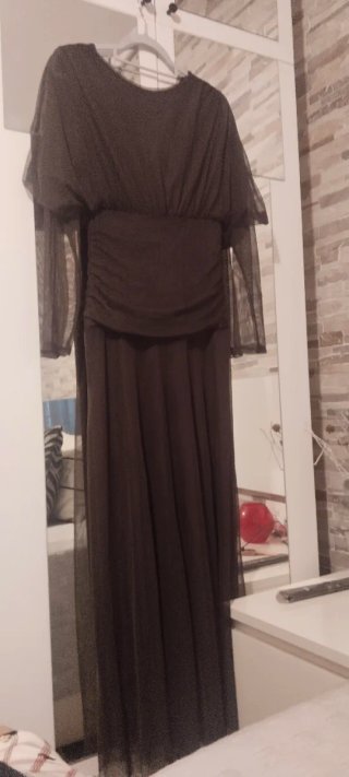 Vestido tul marrón talla única nuevo
