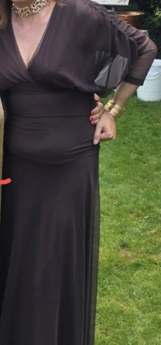 Vestido tul marrón talla única nuevo