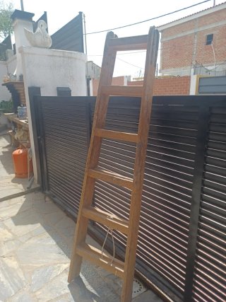 Escalera pino 6 peldaños doble uso de pino melli
