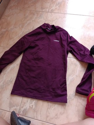 Camiseta térmica Wedze morada