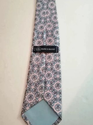 Corbata rosa y beige - NUEVA