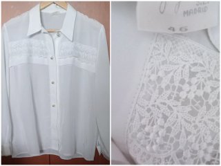 Blusas Blancas Manga Corta y Larga. Lote