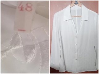 Blusas Blancas Manga Corta y Larga. Lote