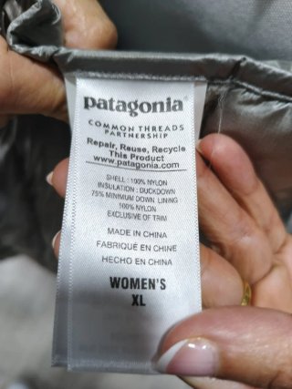 Plumífero Patagonia Gris Talla XL