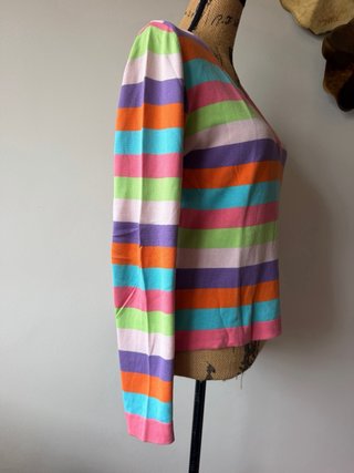 Jersey Benetton Rayas Multicolor Talla M