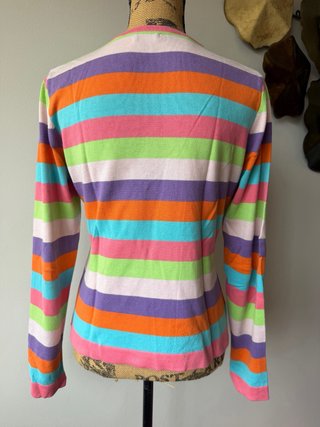 Jersey Benetton Rayas Multicolor Talla M