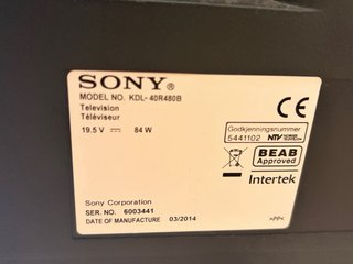 TV Sony Bravia KDL-40R480B