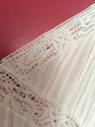 Top Zara blanco y azul