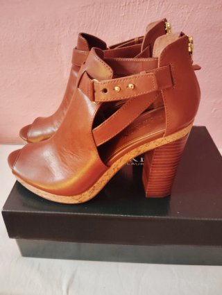 Botín abierto Ralph Lauren Marrón Talla 40