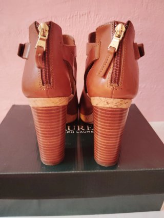 Botín abierto Ralph Lauren Marrón Talla 40