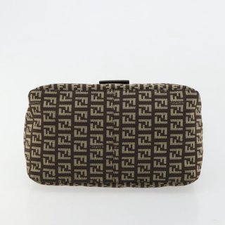 FENDI Zucchino Canvas Mamma Baguette Shoulder Bag