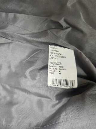 Traje Cortefiel Raya Gris Talla 38