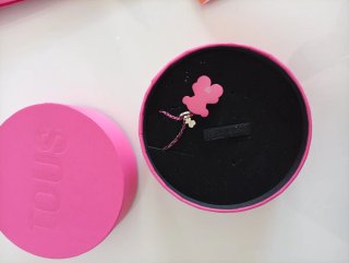 Colgante Tous Oso Rosa y Cadena
