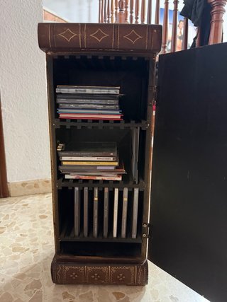 Mueble Vintage CD Estilo Librería Marrón