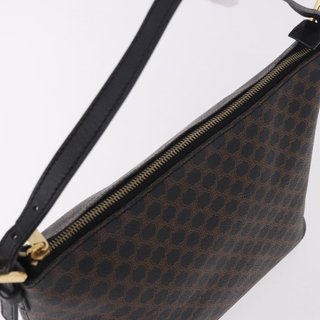 CELINE Macadam Canvas Shoulder Bag PVC Leather