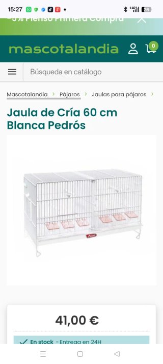 Jaula de Cría 60 cm Blanca Pedrós