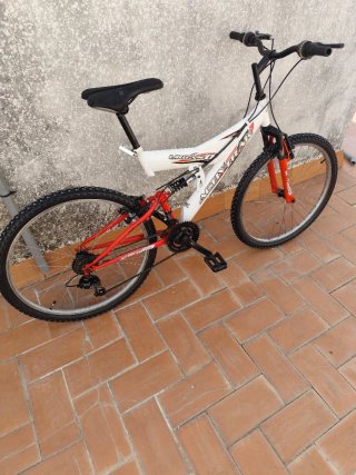 Bicicleta de Montaña Blanca y Roja