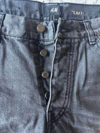 Pantalones cortos H&M Slim Fit negros Talla M