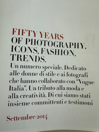 Revista vogue Itália setembro 2014 número de anive