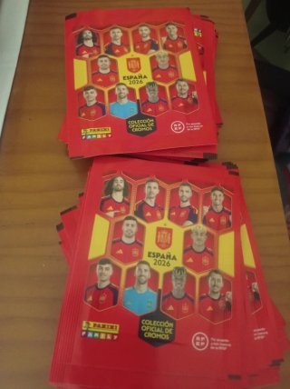 63 Sobres Cromos España Mundial Futbol 2026