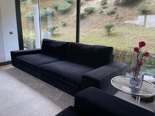 2 Sofás Sancal Tela Terciopelo Negro