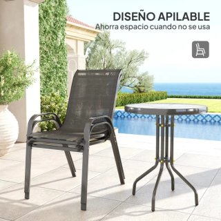 Conjunto mesa y 2 sillas exterior