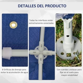 Carpa Azul y Transparente