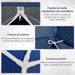 Carpa Azul y Transparente