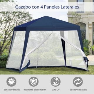 Carpa Azul y Transparente