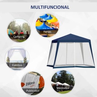 Carpa Azul y Transparente
