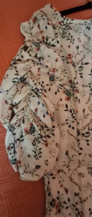Vestito donna floreale beige con fiori