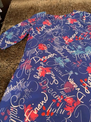 Vestido estampado palabras talla L