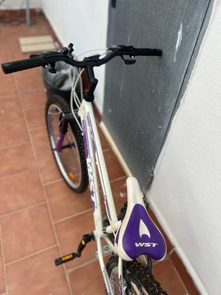 Bicicleta WST Blanca y Morada