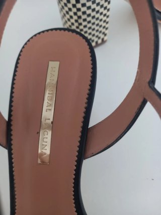 Sandalias Hannibal Laguna Tacon Tiras Rosa