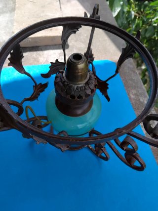 Lampada vintage vetro e metallo