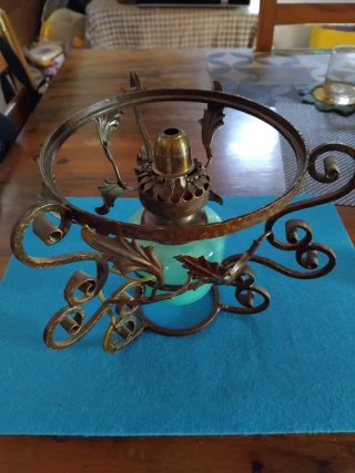 Lampada vintage vetro e metallo