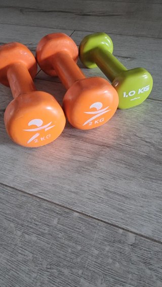 Manubri da 2kg e 1kg (Arancione e Verde)