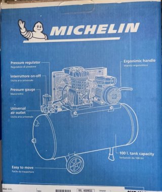 COMPRESOR MICHELIN CORREAS 100L 3HP