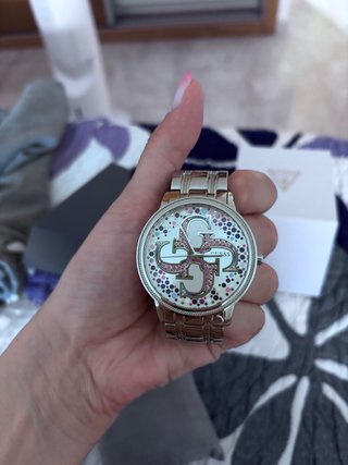 Reloj Guess Mujer Plata y Morado