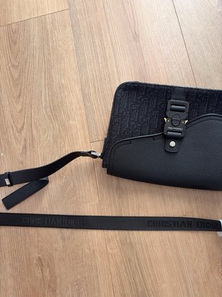 Borsa a spalla Dior nera e grigia nuova
