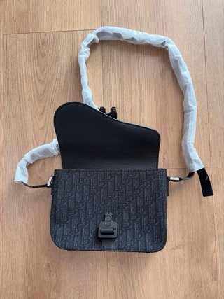Borsa a spalla Dior nera e grigia nuova