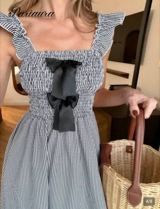Vestido largo SHEIN rayas blanco y negro