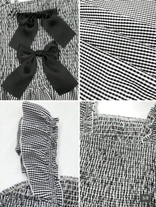 Vestido largo SHEIN rayas blanco y negro
